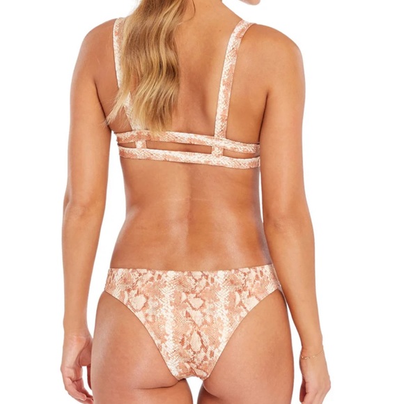 NWT VITAMIN A neutral sand snakeskin bikini size large - Picture 2 of 10